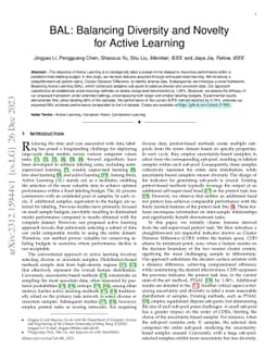 BAL: Balancing Diversity and Novelty for Active Learning