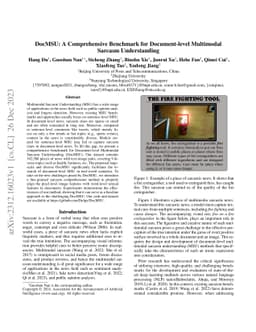 DocMSU: A Comprehensive Benchmark for Document-level Multimodal Sarcasm
  Understanding