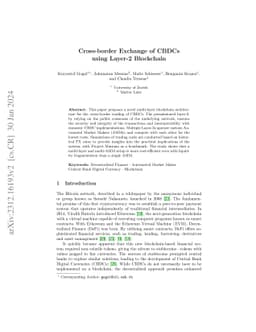 Cross-border Exchange of CBDCs using Layer-2 Blockchain