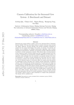 Camera calibration for the surround-view system: a benchmark and dataset