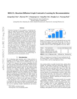 RDGCL: Reaction-Diffusion Graph Contrastive Learning for Recommendation