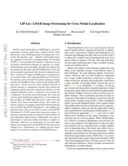 LIP-Loc: LiDAR Image Pretraining for Cross-Modal Localization