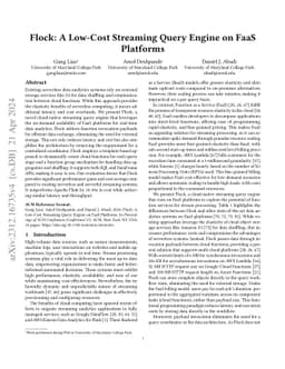 Flock: A Low-Cost Streaming Query Engine on FaaS Platforms