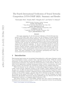 The Fourth International Verification of Neural Networks Competition
  (VNN-COMP 2023): Summary and Results