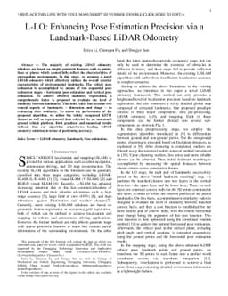 L-LO: Enhancing Pose Estimation Precision via a Landmark-Based LiDAR
  Odometry
