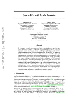 Sparse PCA with Oracle Property