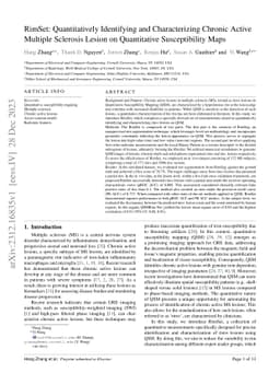 RimSet: Quantitatively Identifying and Characterizing Chronic Active
  Multiple Sclerosis Lesion on Quantitative Susceptibility Maps