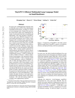 TinyGPT-V: Efficient Multimodal Large Language Model via Small Backbones