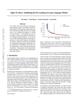 Spike No More: Stabilizing the Pre-training of Large Language Models