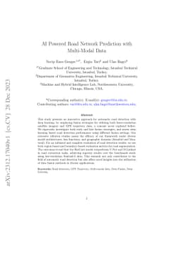 AI Powered Road Network Prediction with Multi-Modal Data
