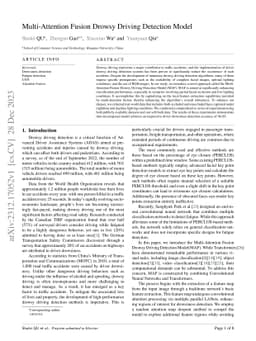 Multi-Attention Fusion Drowsy Driving Detection Model