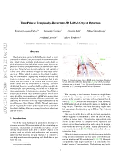 TimePillars: Temporally-Recurrent 3D LiDAR Object Detection