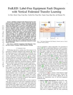 FedLED: Label-Free Equipment Fault Diagnosis with Vertical Federated
  Transfer Learning