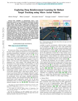 Exploring Deep Reinforcement Learning for Robust Target Tracking using
  Micro Aerial Vehicles