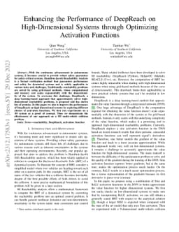 Enhancing the Performance of DeepReach on High-Dimensional Systems
  through Optimizing Activation Functions