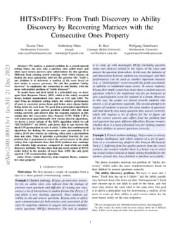 HITSnDIFFs: From Truth Discovery to Ability Discovery by Recovering
  Matrices with the Consecutive Ones Property