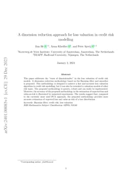 A dimension reduction approach for loss valuation in credit risk
  modelling