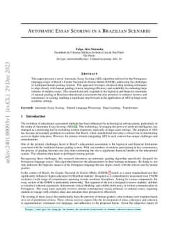 Automatic Essay Scoring in a Brazilian Scenario
