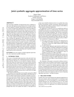 Joint symbolic aggregate approximation of time series