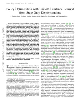 Policy Optimization with Smooth Guidance Learned from State-Only
  Demonstrations