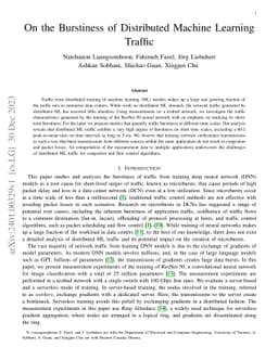 On the Burstiness of Distributed Machine Learning Traffic