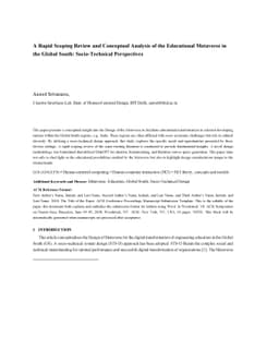 A Rapid Scoping Review and Conceptual Analysis of the Educational
  Metaverse in the Global South: Socio-Technical Perspectives