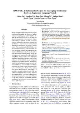 RAGTruth: A Hallucination Corpus for Developing Trustworthy
  Retrieval-Augmented Language Models