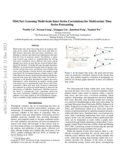 MSGNet: Learning Multi-Scale Inter-Series Correlations for Multivariate
  Time Series Forecasting