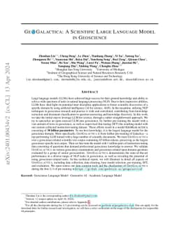 GeoGalactica: A Scientific Large Language Model in Geoscience