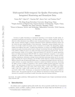 Multi-spatial Multi-temporal Air Quality Forecasting with Integrated
  Monitoring and Reanalysis Data