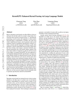 KernelGPT: Enhanced Kernel Fuzzing via Large Language Models
