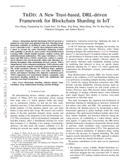 TBDD: A New Trust-based, DRL-driven Framework for Blockchain Sharding in
  IoT