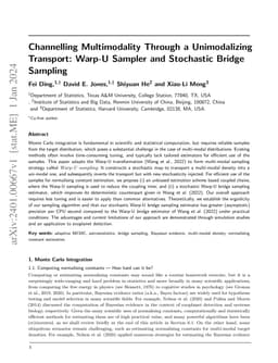 Channelling Multimodality Through a Unimodalizing Transport: Warp-U
  Sampler and Stochastic Bridge Sampling