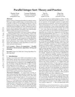 Parallel Integer Sort: Theory and Practice