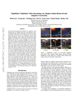 NightRain: Nighttime Video Deraining via Adaptive-Rain-Removal and
  Adaptive-Correction