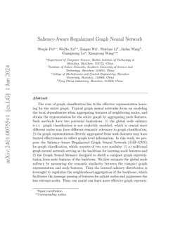 Saliency-Aware Regularized Graph Neural Network