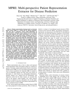 MPRE: Multi-perspective Patient Representation Extractor for Disease
  Prediction