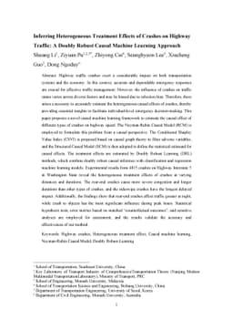 Inferring Heterogeneous Treatment Effects of Crashes on Highway Traffic:
  A Doubly Robust Causal Machine Learning Approach