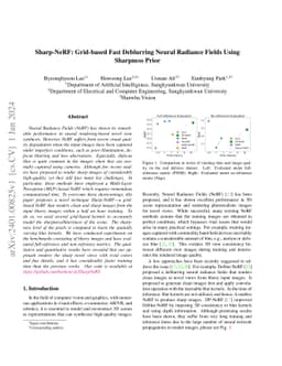 Sharp-NeRF: Grid-based Fast Deblurring Neural Radiance Fields Using
  Sharpness Prior