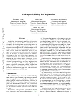 Rink-Agnostic Hockey Rink Registration