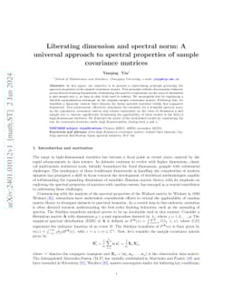 Liberating dimension and spectral norm: A universal approach to spectral
  properties of sample covariance matrices