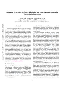 Auffusion: Leveraging the Power of Diffusion and Large Language Models
  for Text-to-Audio Generation