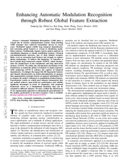 Enhancing Automatic Modulation Recognition through Robust Global Feature
  Extraction
