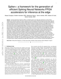 Spiker+: a framework for the generation of efficient Spiking Neural
  Networks FPGA accelerators for inference at the edge