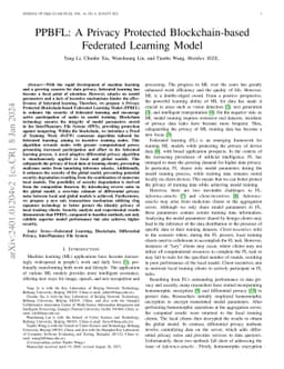 PPBFL: A Privacy Protected Blockchain-based Federated Learning Model