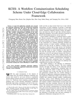 KCES: A Workflow Containerization Scheduling Scheme Under Cloud-Edge
  Collaboration Framework