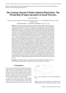 The Anatomy Spread of Online Opinion Polarization: The Pivotal Role of
  Super-Spreaders in Social Networks