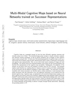 Multi-Modal Cognitive Maps based on Neural Networks trained on Successor
  Representations