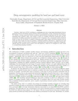 Deep autoregressive modeling for land use land cover