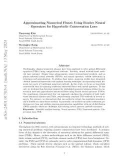 Approximating Numerical Fluxes Using Fourier Neural Operators for
  Hyperbolic Conservation Laws